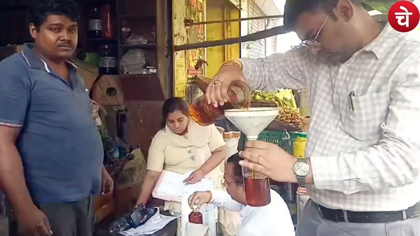खाद्य सुरक्षा विभाग का बड़ा एक्शन, 463 लीटर तेल सीज; फल कारोबारियों को नोटिस